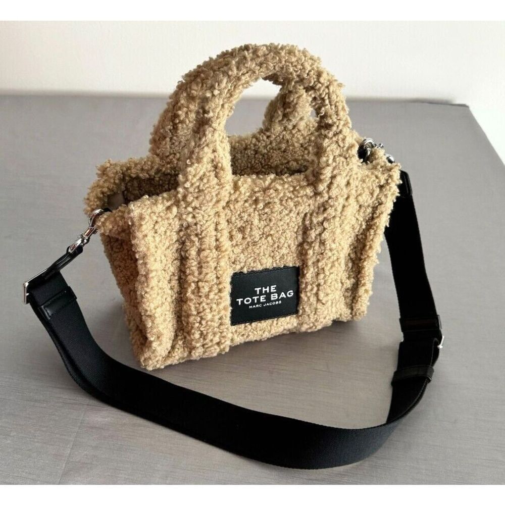 Marc Jacobs Teddy Shearling Small Traveller Tote - Beige